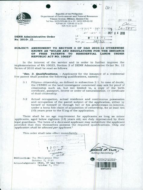 Administrative Order No. 2010.